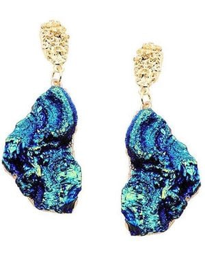 SOH Embellished Cluster Ear Cuff Earrings - Blue
