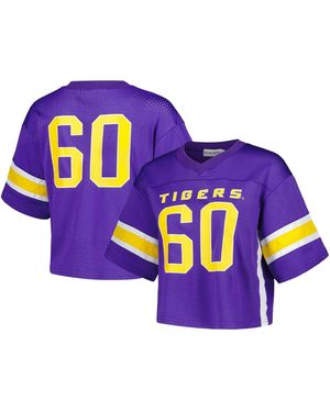 Established & Co. Lsu Tigers Fashion Boxy Cropped Football Jersey - Purple