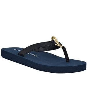 Tommy Hilfiger Crelina Logo Flip Flop Sandals - Blue
