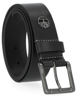 Timberland Metal Tree Logo Belt - Black