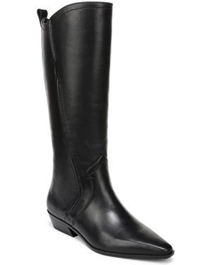 27 EDIT Naturalizer Brooke Wide Calf Western Tall Boots - Black