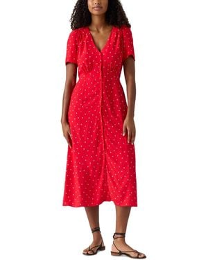 Levi's Sarina Short-sleeve Midi Dress - Red