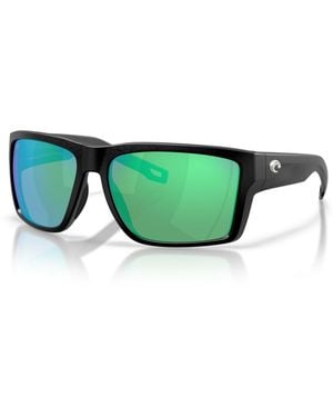 Costa Del Mar Polarized Rectangle Sunglasses San Carlos 6s9138 - Green