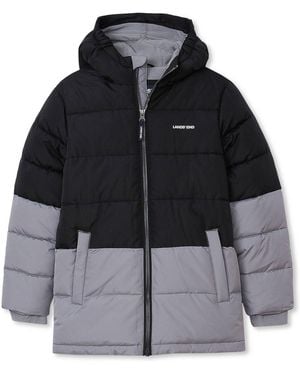 Lands' End Boys Water Resistant Puffer Jacket - Black