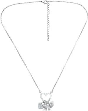Macy's Pave Cubic Zirconia Charm Holder Necklace - White