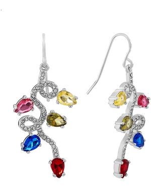 Macy's Crystal Holiday Lights Dangle Earrings - White
