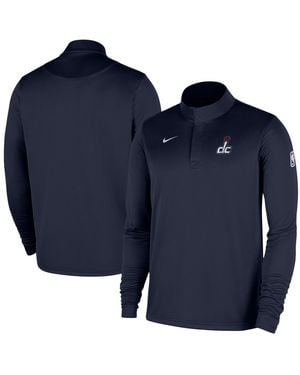 Nike Washington Wizards 2025/26 Authentic Coaches Quarter-zip Dri-fit Sweatshirt - Blue