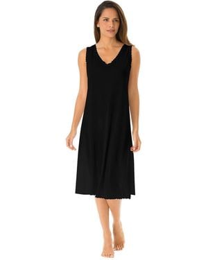 Comfort Choice Lace-trim Slip - Black