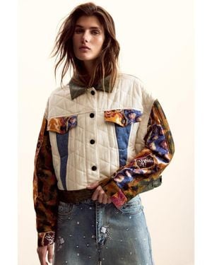 Desigual Trucker Jacket M. Christian Lacroix - White