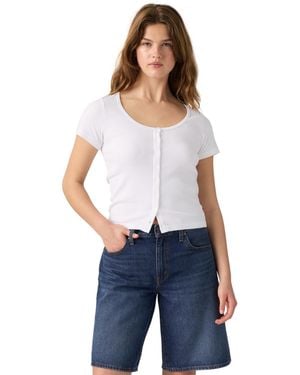 Levi's Austen Button-up Short-sleeve Top - White