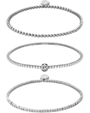 Michael Kors Michael Stretch Bracelet Gift Set - White