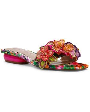 Betsey Johnson Scotty Slip-on Sandals - Red