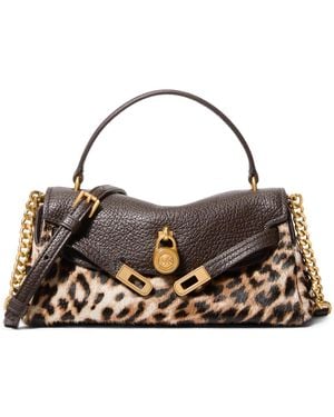 Michael Kors Michael Hamilton Moderne Small Flap Top Handle Crossbody Handbag - Metallic