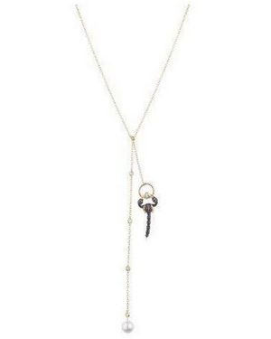 Noir Jewelry Cubic Zirconia Scorpion Necklace - Metallic