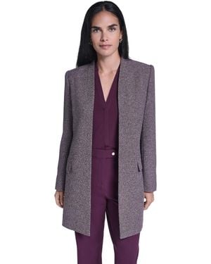 Calvin Klein Open Front Long-sleeve Jacket - Purple