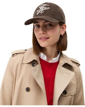 Tommy Hilfiger Embroidered Corduroy Baseball Cap - Brown