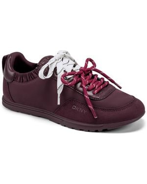 DKNY Arianna Lace-up Sneakers - Red