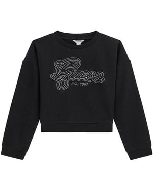 Guess Girls' 7-16 Long-sleeve Sweatshirt - Black