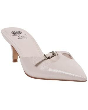 Gc Shoes Simone Patent Kitten Heel Pumps - White