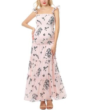 Kimi + Kai Kimi + Kai Maternity Charity Smocked Maxi Dress - Pink