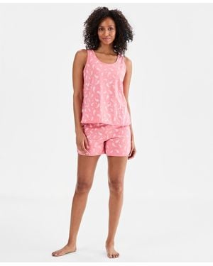 Charter Club Cotton Tank Short Pajama Set - Red