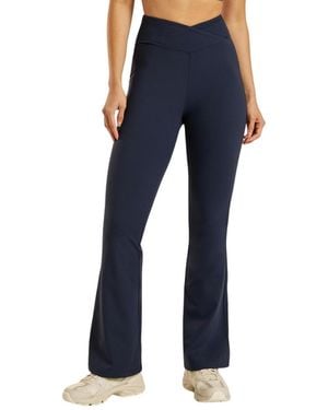Be Athletica Be 180 High-waisted Wrap-waist Flared leggings - Blue
