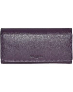 Club Rochelier Ladies Leather Clutch Wallet - Purple