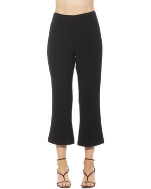 Alexia Admor Quinn Flared Cropped Capri Pants - Black