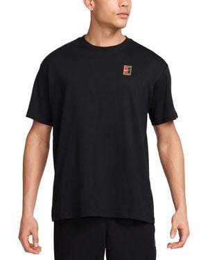 Nike Court Max90 Relaxed Fit Short Sleeve Tennis T-shirt - Black
