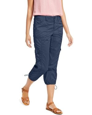 Style & Co. Mid-rise Cargo Capri Pants - Blue