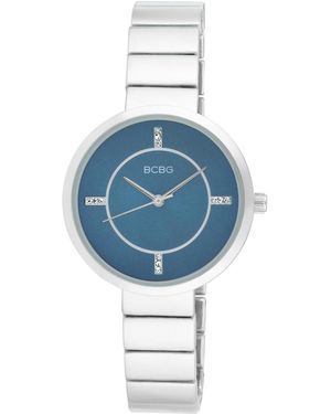 BCBGMAXAZRIA Quartz Round Stainless Steel Watch 36mm - Blue