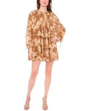 Parker Long-sleeve Chiffon Shift Dress - Multicolor