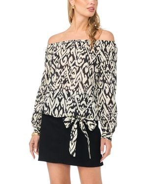 Vince Camuto Off-the-shoulder Long-sleeve Blouse - White
