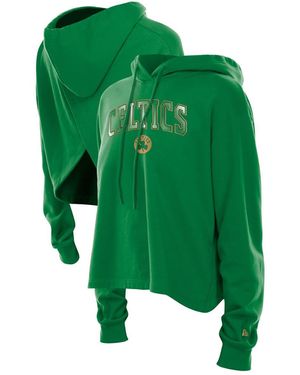 KTZ Boston Celtics Glam Game Open Back Hoodie - Green