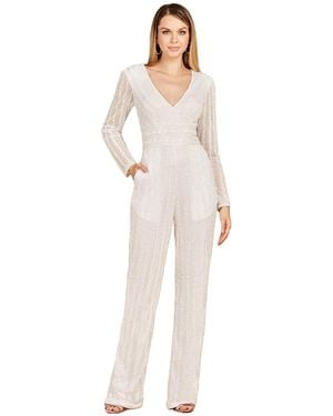 Lara Long Sleeve Jump Suit - White