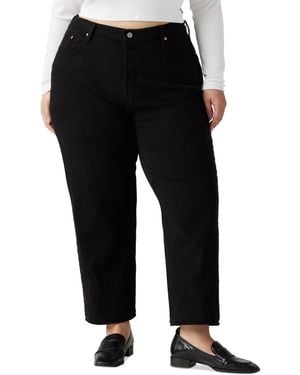 Levi's Plus Size Ribcage Straight-leg Ankle Jeans - Black