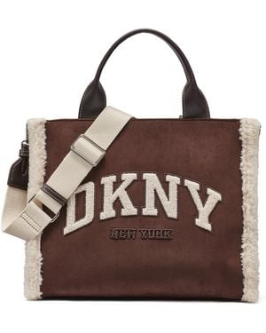 DKNY Hadlee Medium Tote Crossbody Handbag - Brown