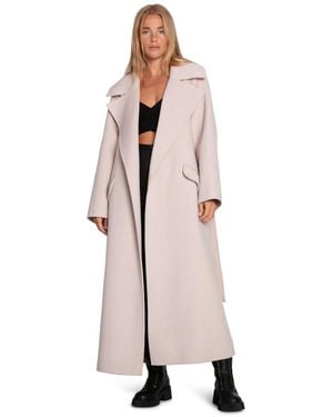 Belle & Bloom Heart To Heart Large Collar Maxi Coat - Pink