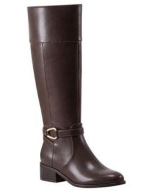 Bandolino Dennie Knee High Riding Boots Regular Wide Calf - Brown
