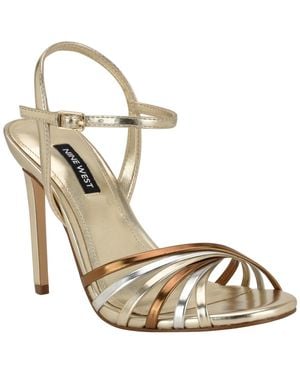Nine West Meripen Strappy Dress Sandals - Metallic