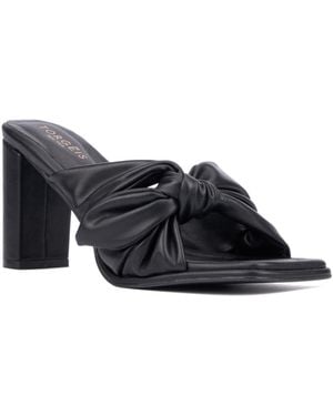 TORGEIS Deanna Heel Slide Sandals - Black