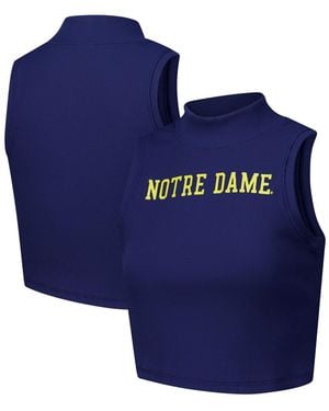 ZooZatZ Notre Dame Fighting Irish Cropped Tank Top - Blue