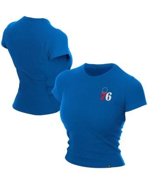 KTZ New York Knicks Leisure Collection Baby Doll Cropped T-shirt - Blue