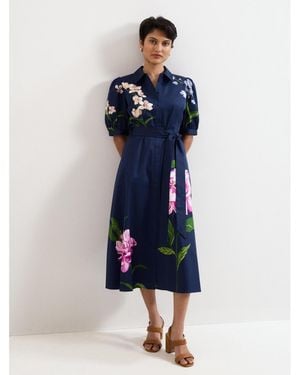 Phase Eight Kerrie Floral Shirt Dress - Blue