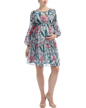 Kimi + Kai Kimi + Kai Maternity Kimi + Kai Nia Babydoll Dress - Blue