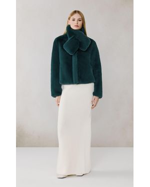 SOIA & KYO Kendell Boxy Jacket With Scarf - Black