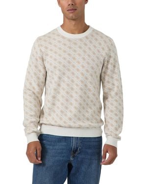 Guess Alan Crewneck Jacquard Regular-fit Sweater - Gray