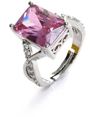 SOH Crystal Cocktail Ring - Purple
