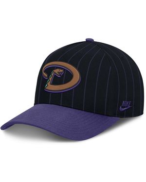 Nike Black/purple Arizona Diamondbacks Cooperstown Rise A-frame Adjustable Hat - Blue