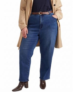 UNIVERSAL STANDARD Plus Size Ella High Rise Straight Leg Jeans - Blue
